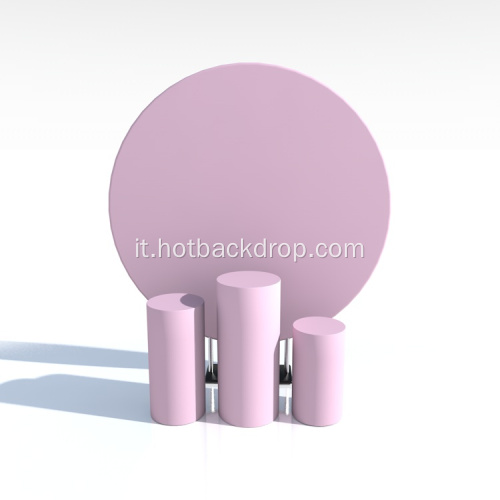 Supporto per lo sfondo del cerchio colore semplice rosa